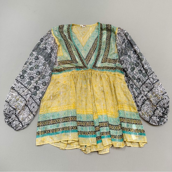 FREE PEOPLE Aliyah boho blousy tunic top, S. - Picture 4 of 8